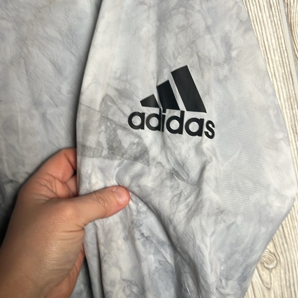 women's M adidas hooded jacket medium full zip windbreaker acid wash - Picture 2 of 6